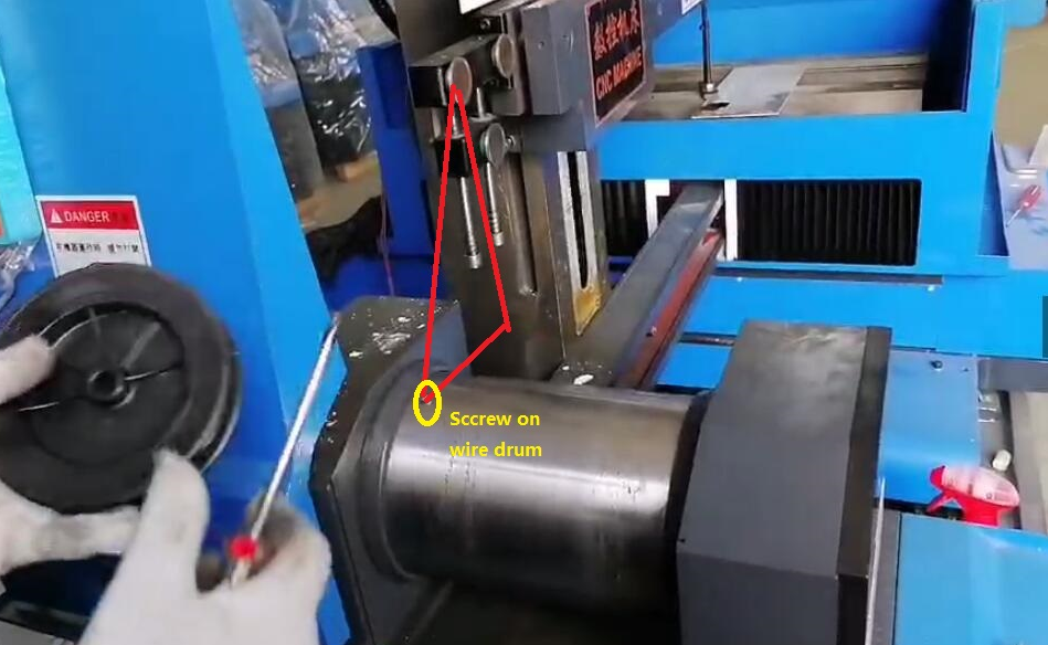 How to change the Molybdenum wire for the wire cutting machine?